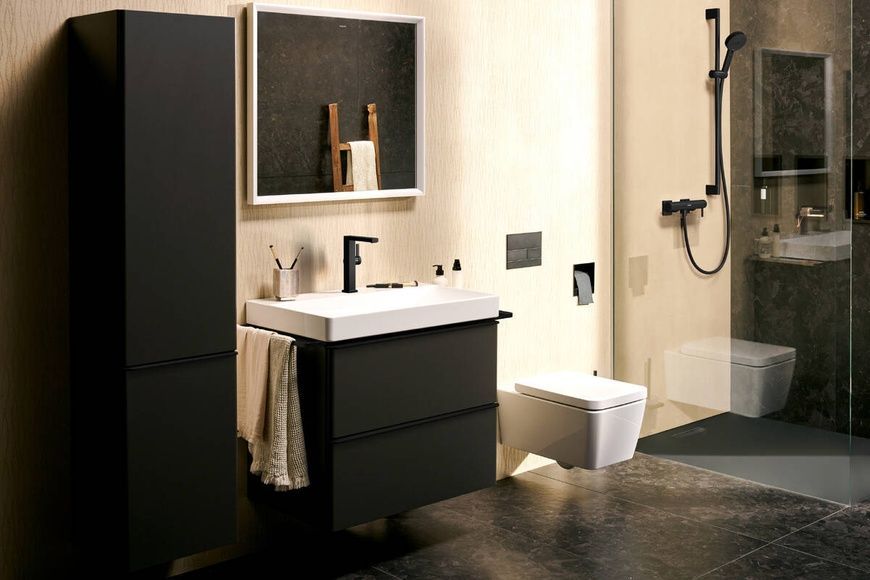 Змішувач для умивальника Hansgrohe Tecturis 73070670, чорний матовий 94638 фото | La Dushe | Салон меблів і сантехнікаи Ля Душе | Портал для професіоналів | Дизайн інтер'єрів | Персональний сервіс| Професійна консульація | Дизайн проект | Імпорт з Єверопи