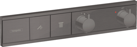 Термостат прихованого монтажу на споживача Hansgrohe Rainselect 15380340, чорний матовий хром 87518 фото | La Dushe | Салон меблів і сантехнікаи Ля Душе | Портал для професіоналів | Дизайн інтер'єрів | Персональний сервіс| Професійна консульація | Дизайн проект | Імпорт з Єверопи