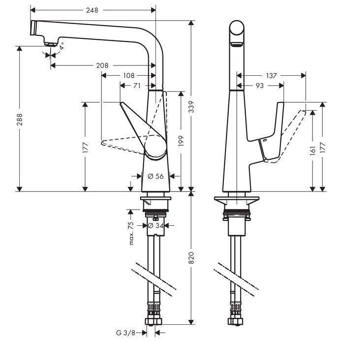 Змішувач для кухонної мийки Hansgrohe Talis Select 72821800, нержавіюча сталь 48164 фото | La Dushe | Салон меблів і сантехнікаи Ля Душе | Портал для професіоналів | Дизайн інтер'єрів | Персональний сервіс| Професійна консульація | Дизайн проект | Імпорт з Єверопи