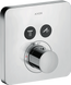 Термостат для 2 потребителей Axor Shower Solutions 36707000, скрытого монтажа, softsquare 46089 фото 1 | La Dushe | Салон мебели и сантехники Ля Душе | Портал для профессионалов | Дизайн интерьеров | Персональный сервис | Профессиональная консульция |  Дизайн проект | Импорт из Еверопы