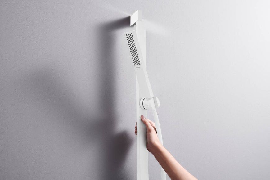 Ручной душ Hansgrohe Pulsify E 24321700, белый матовый 800004435 фото | La Dushe | Салон мебели и сантехники Ля Душе | Портал для профессионалов | Дизайн интерьеров | Персональный сервис | Профессиональная консульция |  Дизайн проект | Импорт из Еверопы