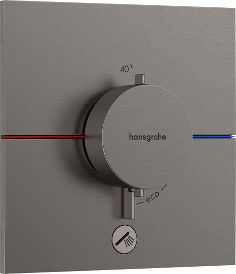 Термостат для душу Hansgrohe Showerselect Comfort E 15575340, чорний матовий хром 800004486 фото | La Dushe | Салон меблів і сантехнікаи Ля Душе | Портал для професіоналів | Дизайн інтер'єрів | Персональний сервіс| Професійна консульація | Дизайн проект | Імпорт з Єверопи