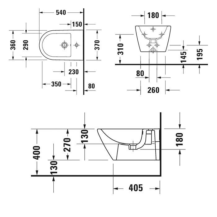 Біде підвісне Duravit D-Neo 2294150000, 370х540 мм 800006054 фото | La Dushe | Салон меблів і сантехнікаи Ля Душе | Портал для професіоналів | Дизайн інтер'єрів | Персональний сервіс| Професійна консульація | Дизайн проект | Імпорт з Єверопи