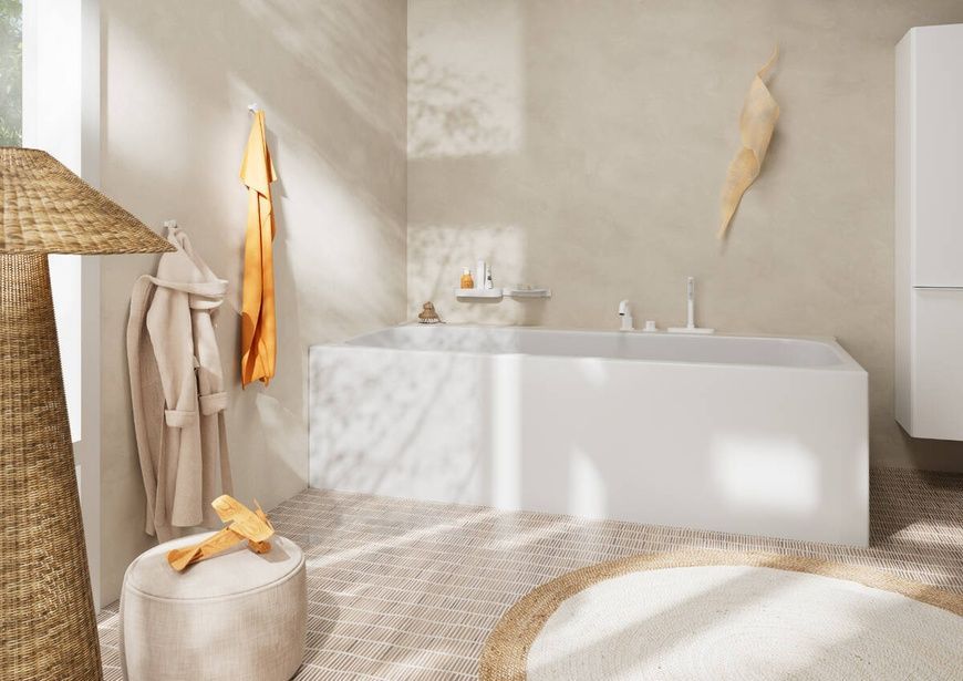 Змішувач на борт ванни Hansgrohe Tecturis S 73447700, білий матовий 800004211 фото | La Dushe | Салон меблів і сантехнікаи Ля Душе | Портал для професіоналів | Дизайн інтер'єрів | Персональний сервіс| Професійна консульація | Дизайн проект | Імпорт з Єверопи
