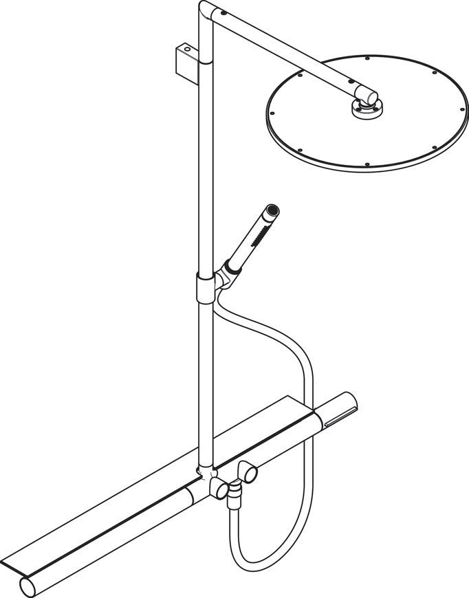 Showerpipe з термостатом 800 і верхнім душем 350 1jet Axor Shower Solutions 27984000 61534 фото | La Dushe | Салон меблів і сантехнікаи Ля Душе | Портал для професіоналів | Дизайн інтер'єрів | Персональний сервіс| Професійна консульація | Дизайн проект | Імпорт з Єверопи