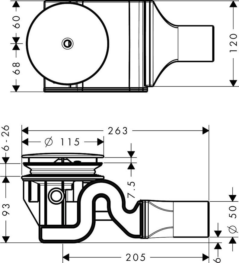 Сифон для піддону Hansgrohe Raindrain 60067000 13097 фото | La Dushe | Салон меблів і сантехнікаи Ля Душе | Портал для професіоналів | Дизайн інтер'єрів | Персональний сервіс| Професійна консульація | Дизайн проект | Імпорт з Єверопи