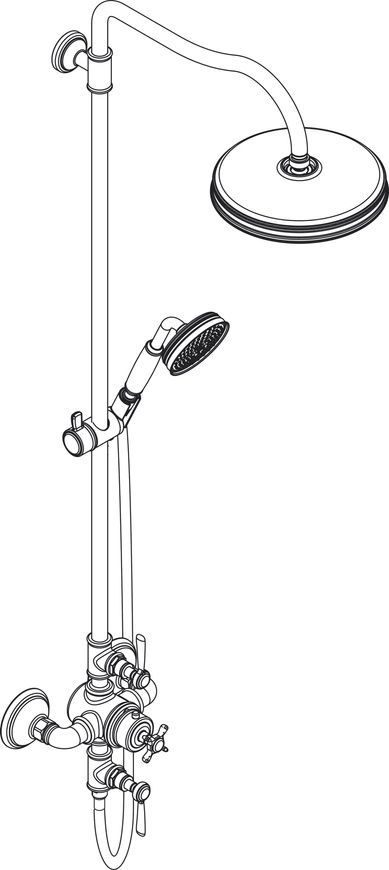 Showerpipe с термостатом и верхним душем 240 1jet Axor Montreux 16572000 55122 фото | La Dushe | Салон мебели и сантехники Ля Душе | Портал для профессионалов | Дизайн интерьеров | Персональный сервис | Профессиональная консульция |  Дизайн проект | Импорт из Еверопы