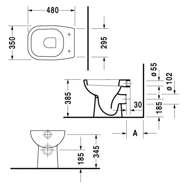 Унітаз підлоговий Duravit D-Code 21080900002 800006208 фото | La Dushe | Салон меблів і сантехнікаи Ля Душе | Портал для професіоналів | Дизайн інтер'єрів | Персональний сервіс| Професійна консульація | Дизайн проект | Імпорт з Єверопи