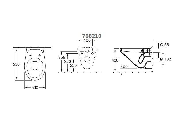 Унитаз Villeroy & Boch O.Novo 7682R001, с открытым смывным краем с DirectFlush, белый глянцевый 800005754 фото | La Dushe | Салон мебели и сантехники Ля Душе | Портал для профессионалов | Дизайн интерьеров | Персональный сервис | Профессиональная консульция |  Дизайн проект | Импорт из Еверопы