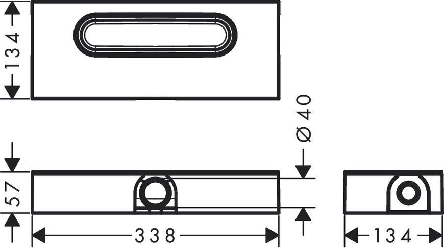 Скрытая часть для каналов Hansgrohe Ubox Universal 1000180 92674 фото | La Dushe | Салон мебели и сантехники Ля Душе | Портал для профессионалов | Дизайн интерьеров | Персональный сервис | Профессиональная консульция |  Дизайн проект | Импорт из Еверопы