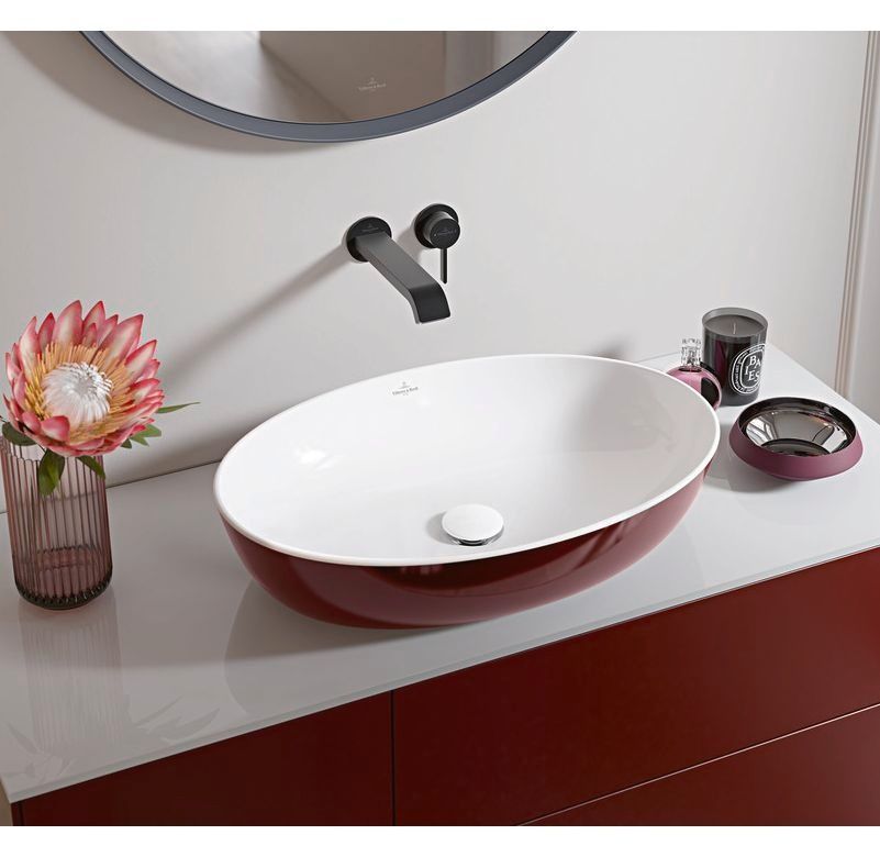 Умывальник на столешницу Villeroy & Boch Artis 419861BCS9, 610x410 мм, бордовый 800005706 фото | La Dushe | Салон мебели и сантехники Ля Душе | Портал для профессионалов | Дизайн интерьеров | Персональный сервис | Профессиональная консульция |  Дизайн проект | Импорт из Еверопы