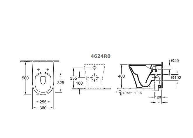 Унитаз Villeroy & Boch O.Novo 4624R0R1, с открытым смывным краем с DirectFlush CeramicPlus, белый глянцевый 800005757 фото | La Dushe | Салон мебели и сантехники Ля Душе | Портал для профессионалов | Дизайн интерьеров | Персональный сервис | Профессиональная консульция |  Дизайн проект | Импорт из Еверопы