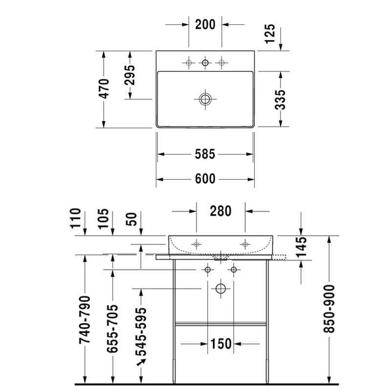Умывальник подвесной Duravit Durasquare 2353600041, 60х47 800006015 фото | La Dushe | Салон мебели и сантехники Ля Душе | Портал для профессионалов | Дизайн интерьеров | Персональный сервис | Профессиональная консульция |  Дизайн проект | Импорт из Еверопы
