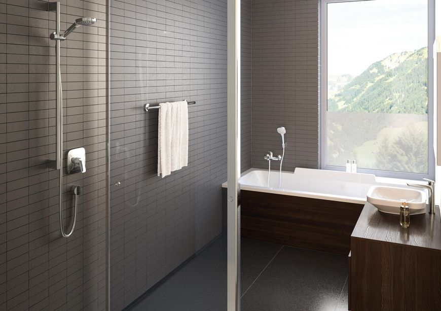 Шланговое подсоединение без клапана обратного тока воды Hansgrohe Fixfit E 27454340, черный матовый хром 80719 фото | La Dushe | Салон мебели и сантехники Ля Душе | Портал для профессионалов | Дизайн интерьеров | Персональный сервис | Профессиональная консульция |  Дизайн проект | Импорт из Еверопы