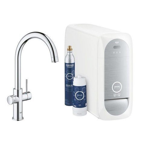 Змішувач для кухні з під'єднанням фільтрованої води Grohe Blue Home 31455001 70667 фото | La Dushe | Салон меблів і сантехнікаи Ля Душе | Портал для професіоналів | Дизайн інтер'єрів | Персональний сервіс| Професійна консульація | Дизайн проект | Імпорт з Єверопи