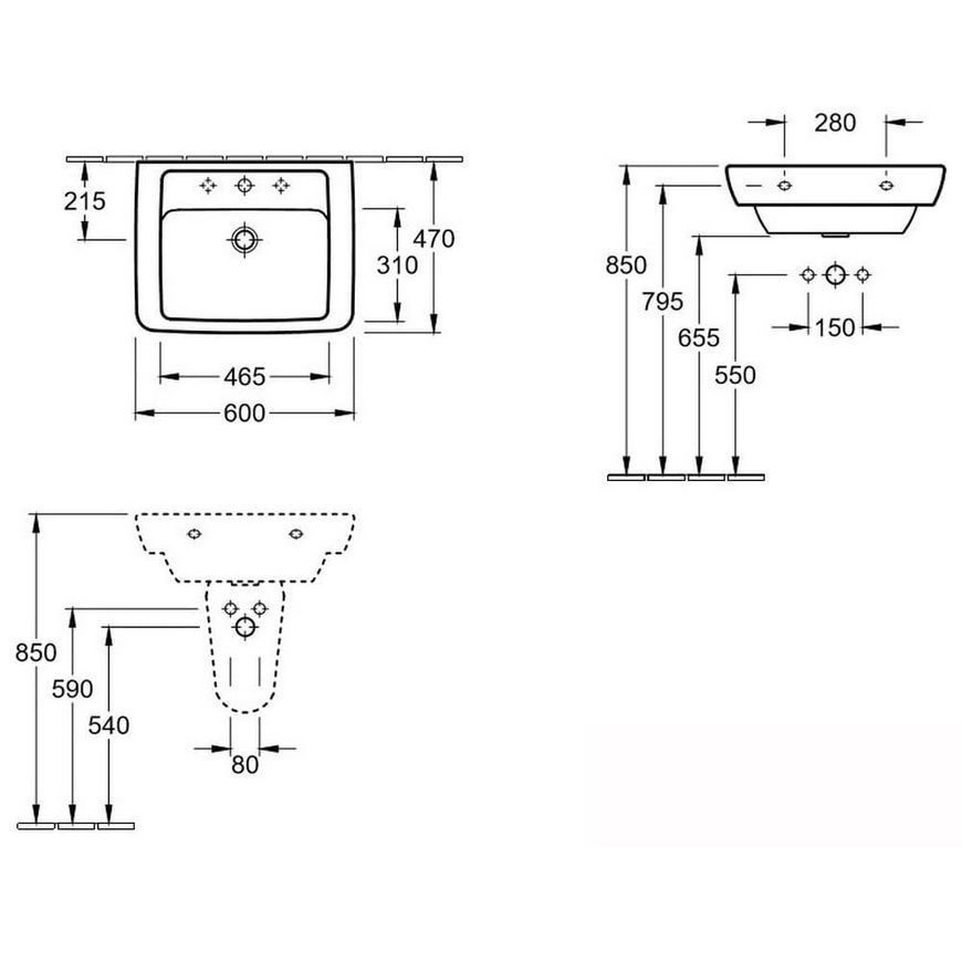 Умивальник Villeroy & Boch Verity Design 51036001, білий 59144 фото | La Dushe | Салон меблів і сантехнікаи Ля Душе | Портал для професіоналів | Дизайн інтер'єрів | Персональний сервіс| Професійна консульація | Дизайн проект | Імпорт з Єверопи