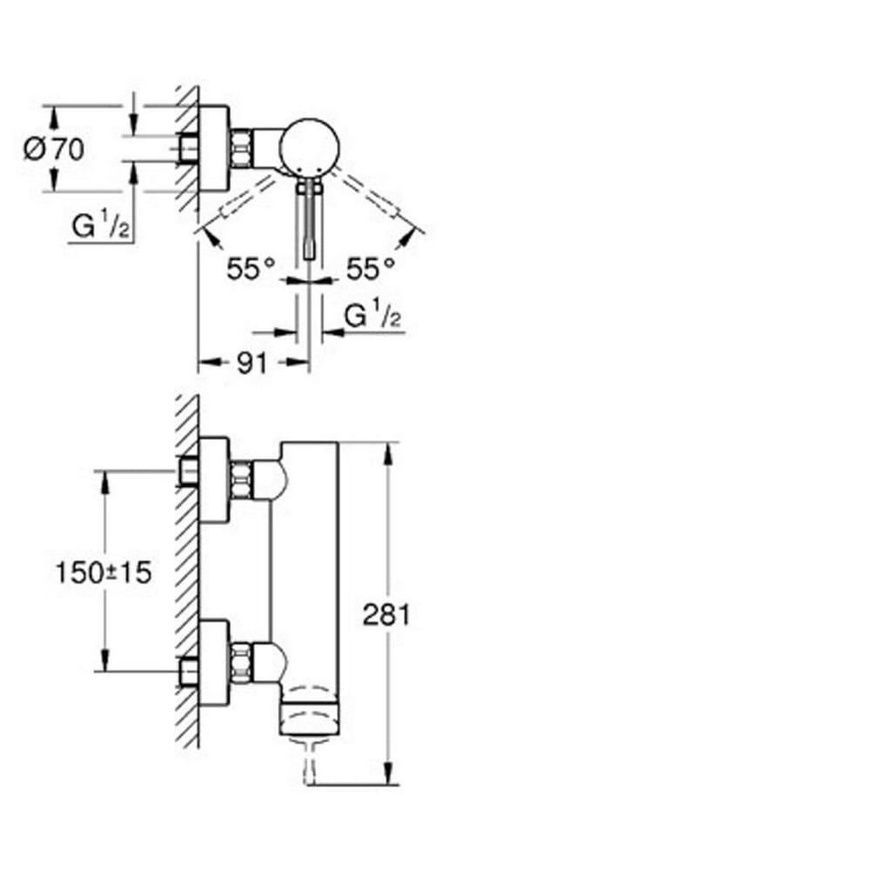 Змішувач для душу Grohe Essence New 33636001 49306 фото | La Dushe | Салон меблів і сантехнікаи Ля Душе | Портал для професіоналів | Дизайн інтер'єрів | Персональний сервіс| Професійна консульація | Дизайн проект | Імпорт з Єверопи