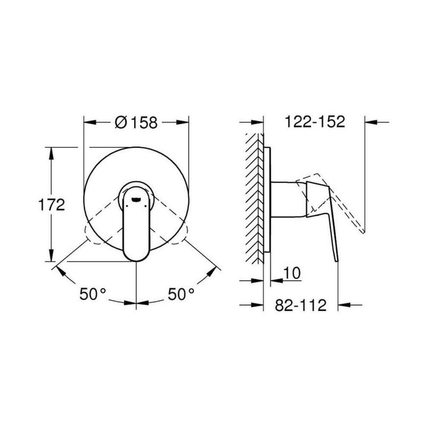 Смеситель для душа Grohe Eurosmart Cosmopolitan 24044000 69642 фото | La Dushe | Салон мебели и сантехники Ля Душе | Портал для профессионалов | Дизайн интерьеров | Персональный сервис | Профессиональная консульция |  Дизайн проект | Импорт из Еверопы