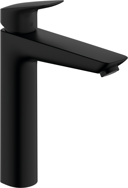 Змішувач для умивальника з високим виливом і донним клапаном Hansgrohe Logis 71090670, чорний матовий 800004056 фото | La Dushe | Салон меблів і сантехнікаи Ля Душе | Портал для професіоналів | Дизайн інтер'єрів | Персональний сервіс| Професійна консульація | Дизайн проект | Імпорт з Єверопи
