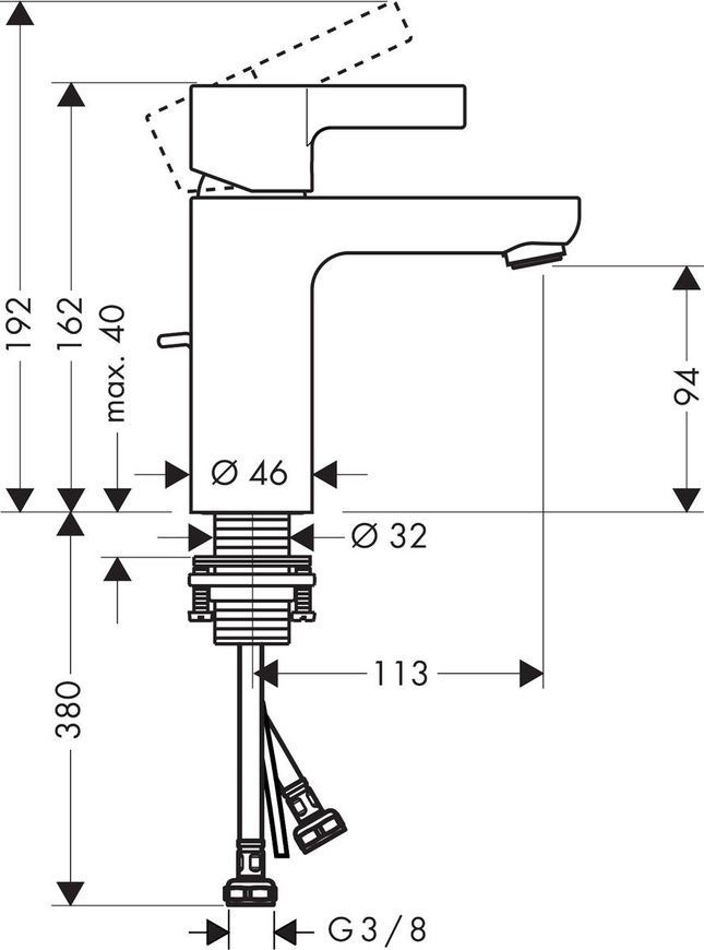 Змішувач для умивальника зі зливним гарнітуром Hansgrohe Metris S 31060000 13023 фото | La Dushe | Салон меблів і сантехнікаи Ля Душе | Портал для професіоналів | Дизайн інтер'єрів | Персональний сервіс| Професійна консульація | Дизайн проект | Імпорт з Єверопи