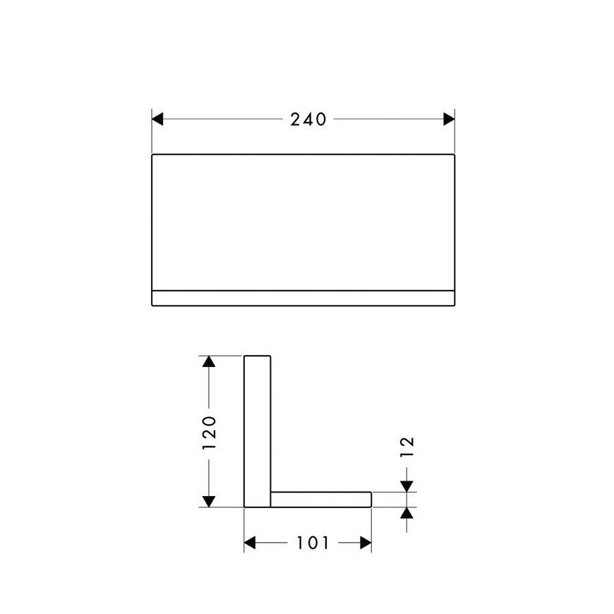 Полиця 240/120 Axor Shower Solutions 40873000 13384 фото | La Dushe | Салон меблів і сантехнікаи Ля Душе | Портал для професіоналів | Дизайн інтер'єрів | Персональний сервіс| Професійна консульація | Дизайн проект | Імпорт з Єверопи
