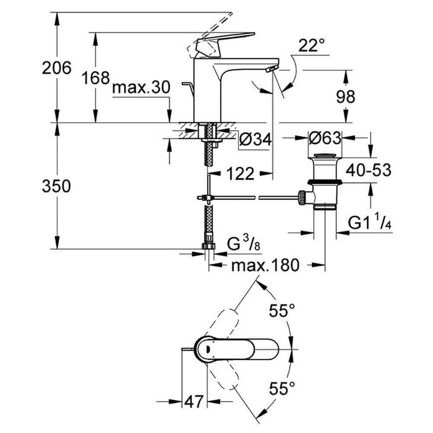 Смеситель для умывальника Grohe Eurosmart Cosmopolitan 23325000 37003 фото | La Dushe | Салон мебели и сантехники Ля Душе | Портал для профессионалов | Дизайн интерьеров | Персональный сервис | Профессиональная консульция |  Дизайн проект | Импорт из Еверопы