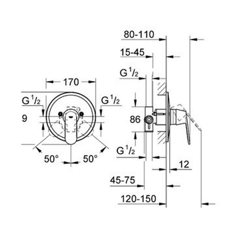 Змішувач для душу Grohe Eurosmart Cosmopolitan 32880000 42552 фото | La Dushe | Салон меблів і сантехнікаи Ля Душе | Портал для професіоналів | Дизайн інтер'єрів | Персональний сервіс| Професійна консульація | Дизайн проект | Імпорт з Єверопи