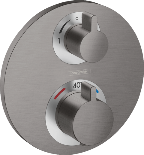 Термостат для душу Hansgrohe Ecostat S 15758340, чорний матовий хром 80717 фото | La Dushe | Салон меблів і сантехнікаи Ля Душе | Портал для професіоналів | Дизайн інтер'єрів | Персональний сервіс| Професійна консульація | Дизайн проект | Імпорт з Єверопи
