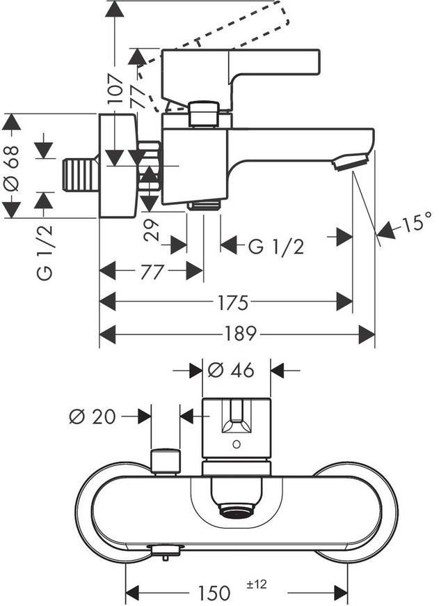 Смеситель для ванны Hansgrohe Metris S 31460000 13022 фото | La Dushe | Салон мебели и сантехники Ля Душе | Портал для профессионалов | Дизайн интерьеров | Персональный сервис | Профессиональная консульция |  Дизайн проект | Импорт из Еверопы