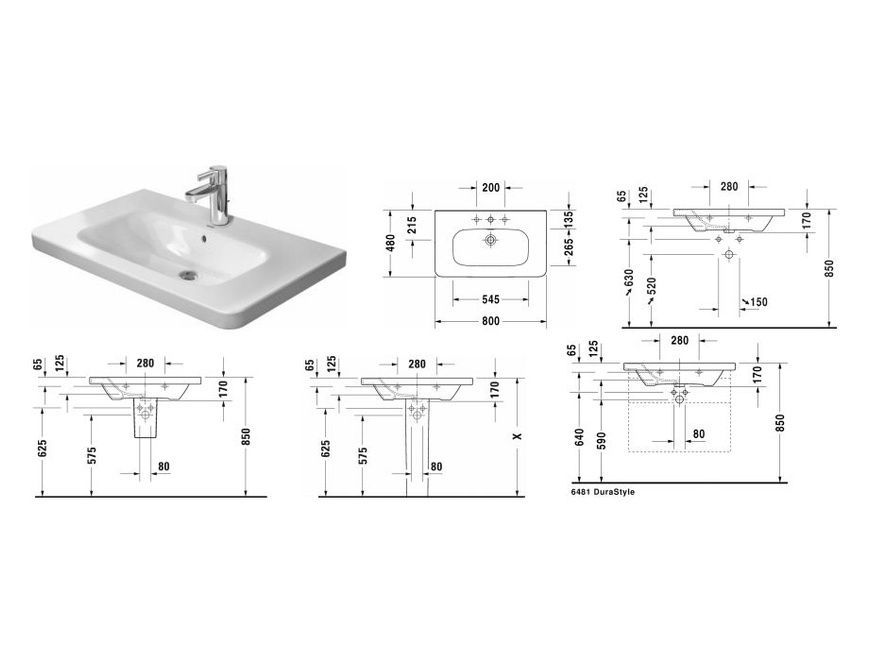 Умивальник накладний Duravit Durastyle 2320800000, 800х480 мм 800005967 фото | La Dushe | Салон меблів і сантехнікаи Ля Душе | Портал для професіоналів | Дизайн інтер'єрів | Персональний сервіс| Професійна консульація | Дизайн проект | Імпорт з Єверопи