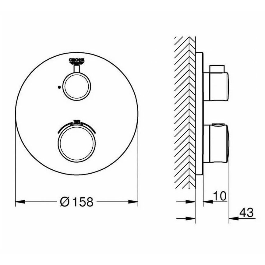 Смеситель для душа Grohe Grohtherm 24075000 69711 фото | La Dushe | Салон мебели и сантехники Ля Душе | Портал для профессионалов | Дизайн интерьеров | Персональный сервис | Профессиональная консульция |  Дизайн проект | Импорт из Еверопы