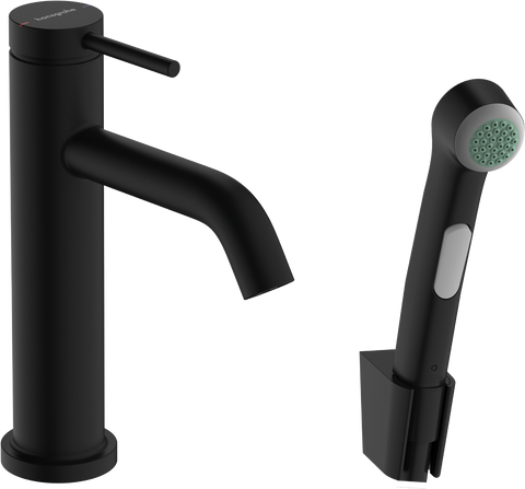 Смеситель для умывальника с гигиеническим душем Hansgrohe Tecturis S 73211670, черный матовый 92488 фото | La Dushe | Салон мебели и сантехники Ля Душе | Портал для профессионалов | Дизайн интерьеров | Персональный сервис | Профессиональная консульция |  Дизайн проект | Импорт из Еверопы