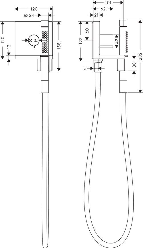 Модуль ручного душа Axor Shower Solutions 10651000, 120/120, скрытого монтажа, квадратный 12938 фото | La Dushe | Салон мебели и сантехники Ля Душе | Портал для профессионалов | Дизайн интерьеров | Персональный сервис | Профессиональная консульция |  Дизайн проект | Импорт из Еверопы