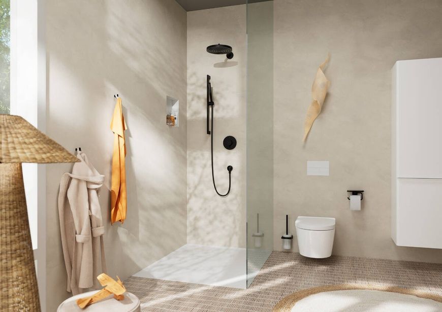 Ручний душ Hansgrohe Pulsify S 24126670, чорний матовий 95128 фото | La Dushe | Салон меблів і сантехнікаи Ля Душе | Портал для професіоналів | Дизайн інтер'єрів | Персональний сервіс| Професійна консульація | Дизайн проект | Імпорт з Єверопи