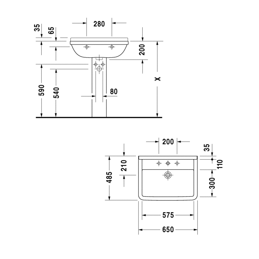 Умывальник подвесной Duravit Starck 3 0300650000, 65х48,5 800006018 фото | La Dushe | Салон мебели и сантехники Ля Душе | Портал для профессионалов | Дизайн интерьеров | Персональный сервис | Профессиональная консульция |  Дизайн проект | Импорт из Еверопы