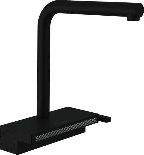 Змішувач для кухонної мийки з висувним душем Hansgrohe Aquno Select M81 73830670, чорний матовий 77376 фото | La Dushe | Салон меблів і сантехнікаи Ля Душе | Портал для професіоналів | Дизайн інтер'єрів | Персональний сервіс| Професійна консульація | Дизайн проект | Імпорт з Єверопи