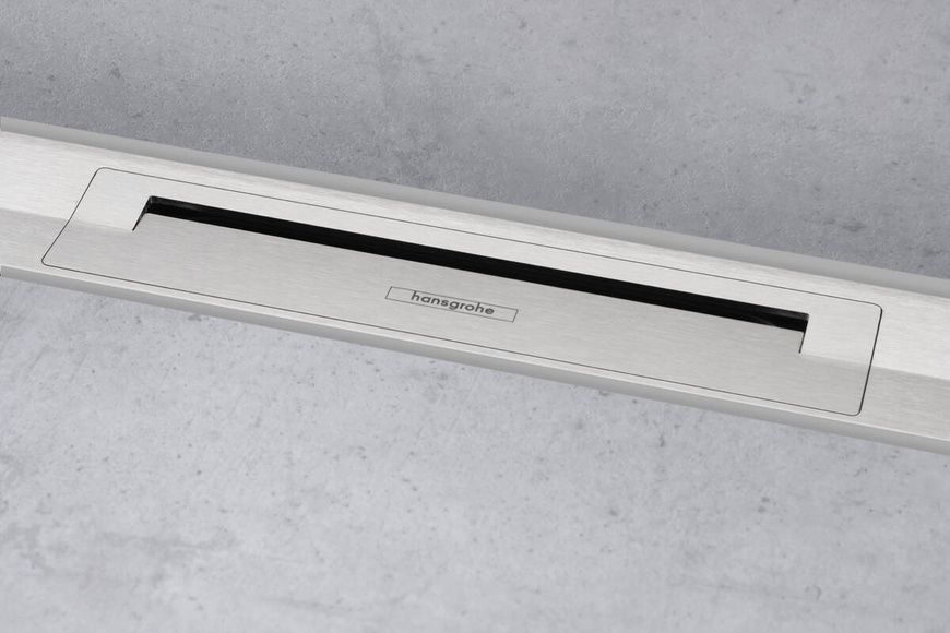 Решітка душового трапа Hansgrohe Raindrain Flex 56050340, чорний матовий хром 800004399 фото | La Dushe | Салон меблів і сантехнікаи Ля Душе | Портал для професіоналів | Дизайн інтер'єрів | Персональний сервіс| Професійна консульація | Дизайн проект | Імпорт з Єверопи